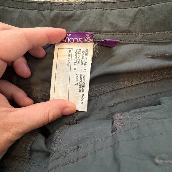 Boy Scouts of Canada Pants Trousers Zip Off Shorts Size 12 Kids Grey - Picture 8 of 10